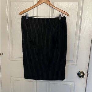 The Limited Black Pinstripe Pencil Skirt